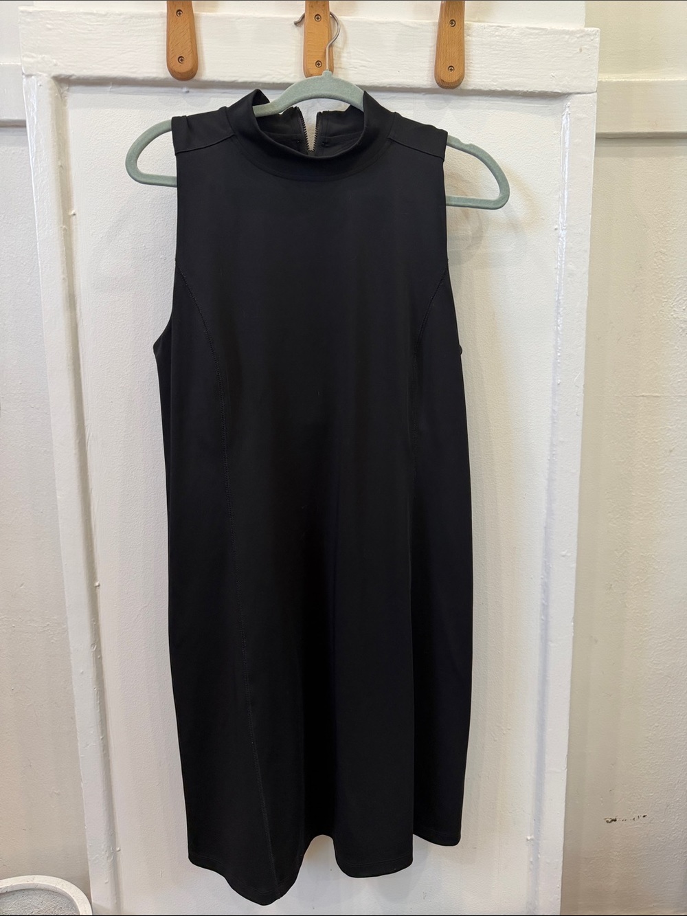 Lou & Grey Black Sleeveless Mock Neck Mini Dress
